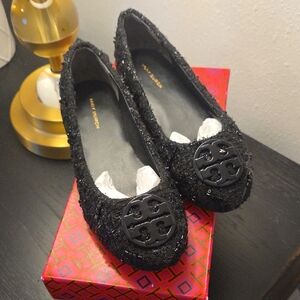 Tory Burch Chelsea Willa Tweed color Perfect Black NWT